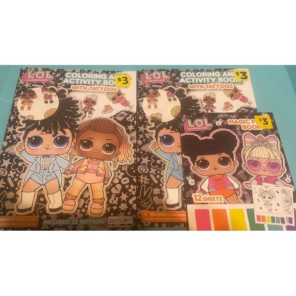 - Lol! Surprise Lot Brand New 2 Activity Books Tattoos Painting - Picture 1 of 3